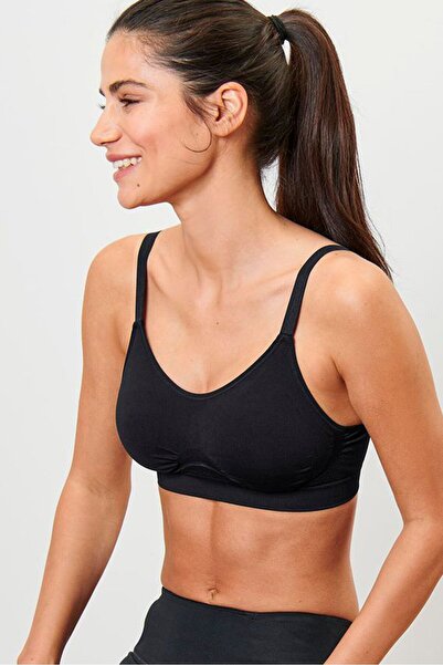 Tchibo حمالة صدر رياضية نسائية بدون بطانة، لون أسود