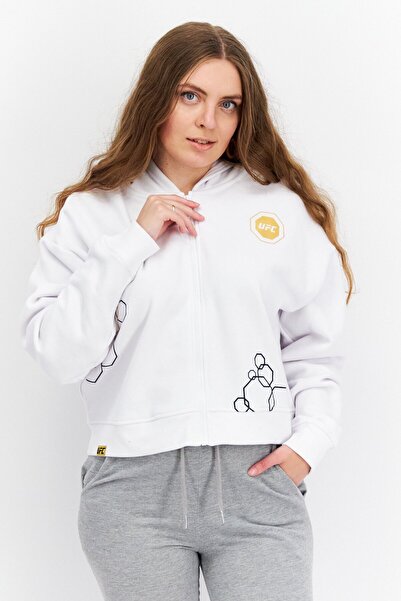 UFC Women Sportswear Fit Long Sleeves Outdoor Sweatshirt, White