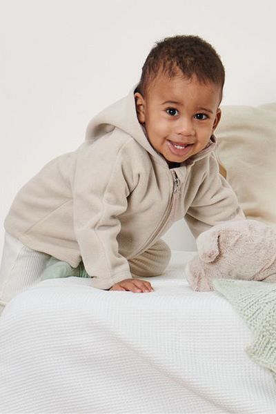 Tchibo Toddels Boy Hooded Fleece Jacket, Beige