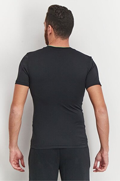 Asics Men Sportswear Fit Short Sleeve Textured T-shirt, Black Combo