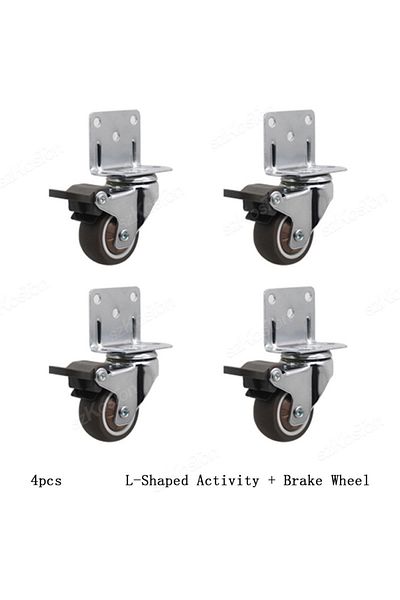 Choice 1.25 inch 4pcs Brake 4pcs Universal Swivel Casters Heavy Duty Furniture Wheel Castor Silent Trolley