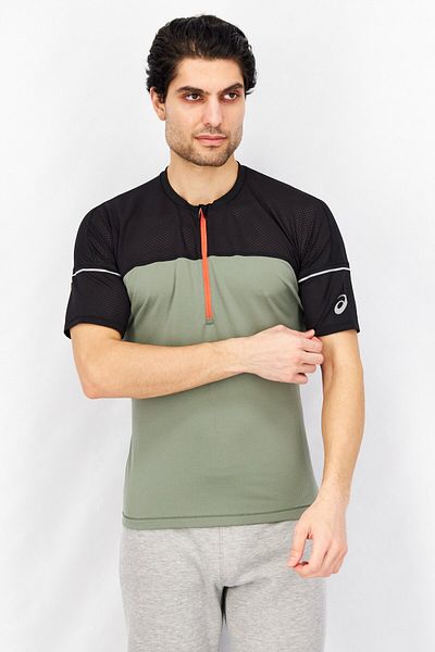 Asics Men Slim Fit Short Sleeves Running T-shirt, Black