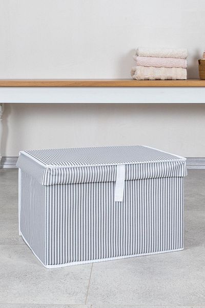 ALAS 4 Pcs-lid Mini Multi-Purpose Laundry-storage-organization Etc. Storage Bag, Box Mini Gray
