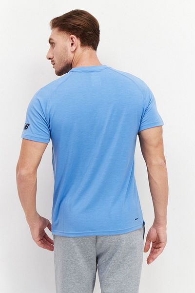 New Balance Men Sportswear Fit Short Sleeves Running T-shirt, Blue