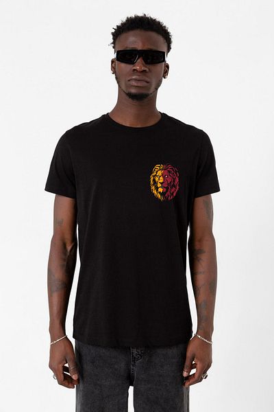 Tshirthane Ανδρικό μπλουζάκι Yellow Red Lion Black