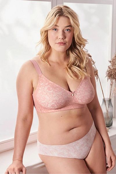Tchibo Women Unlined Non Padded Premium Soft Bra, Coral