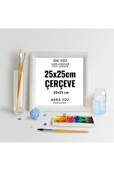 CreaWitch Ramă foto pătrată 25x25 - PVC alb-negru