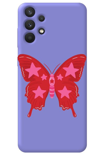 WANNA PROTECT Samsung A23 4G Lilac Silicone Phone Case with Velvet Butterfly ...