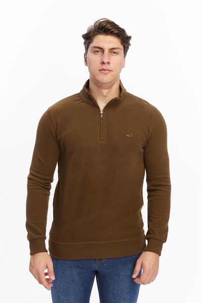 Rey Polo Judge Collar Zippered Thessaloniki Sweater