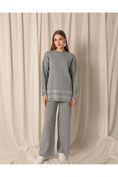 chwain Ethnic Striped Women's Knitwear Set