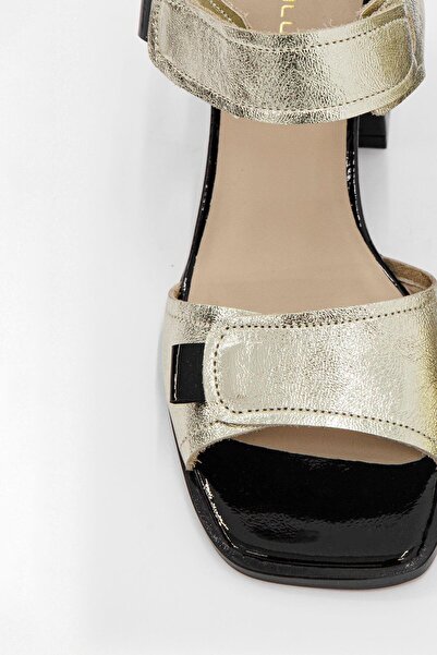 NILUFARR Kerry Gold - Genuine Leather Strappy Heeled Sandals