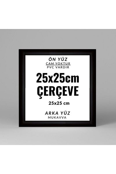 CreaWitch 25X25 Square Photo Frame - Black and White Pvc