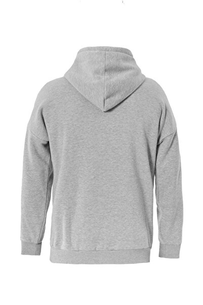 SOFTWAY Унісекс оверсайз світшот з капюшоном на блискавці – сірий