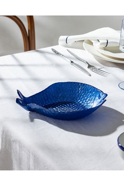 Madame Coco Poisson Plate - Medium Size - Cobalt