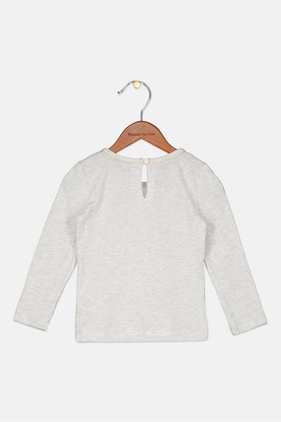 Carter's Toddlers Girl Christmas Joy Jersey Long Sleeve T Shirt, Grey Combo