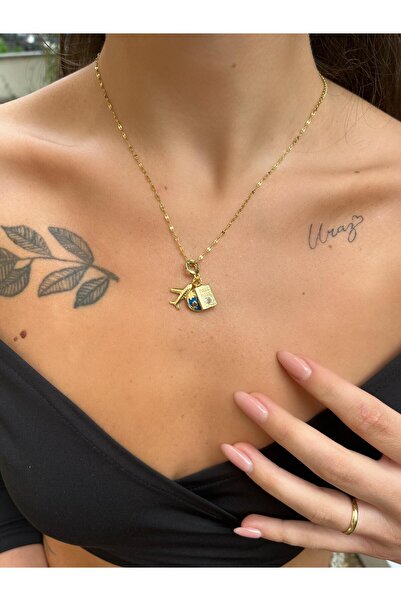 Opal Accessory 3 Charmlı Seyahat Çelik Kolye