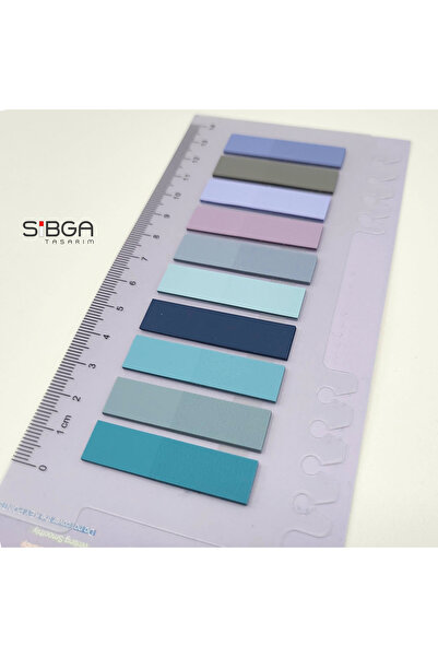 sibga tasarım Şeffaf Renkli Postit Post-it Post It. Kitap Ayracı Ayraç Postit Sticker Not Kağıdı 200 Yaprak