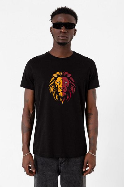 Tshirthane Κίτρινο Κόκκινο Leon Μαύρο Ανδρικό Tshirt