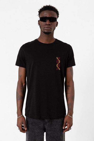 Tshirthane Κίτρινο Κόκκινο Dna Μαύρο Ανδρικό Tshirt