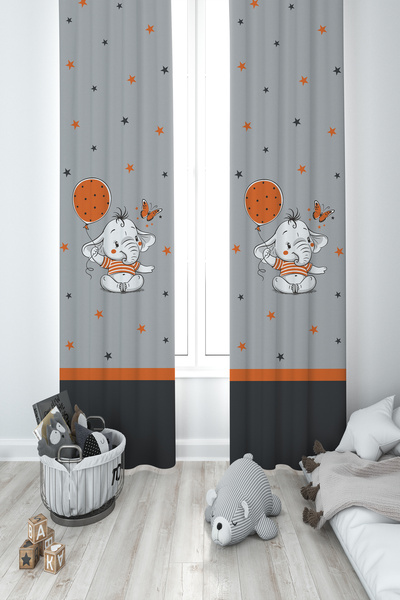 MEKTA HOME CAMERA BEBELOR SI COPIILOR Turncu Balon elefant modelat 2 aripi fu...