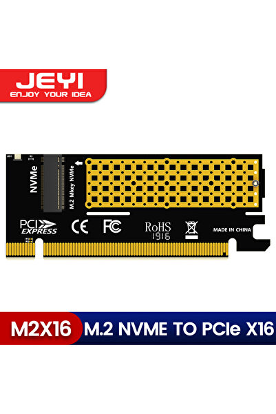 JEYI M2X16 M.2 NVME to PCIe 4.0 x16 Adapter, M.2 NVMe SSD to PCI-e 4.0 Expans...