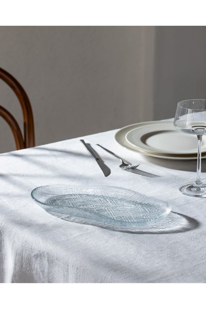 Madame Coco Hector Oval Serving Plate - Small Size - Transparent