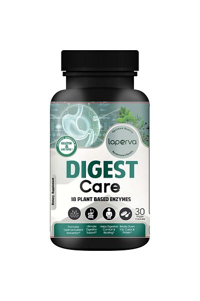 Laperva Digest Care 18 Plant Based Enzymes, 30 Veggie Capsules