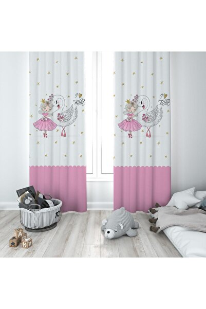 MEKTA HOME Cortina de fundal Printesa fata si lebada cu model Mktfp-263