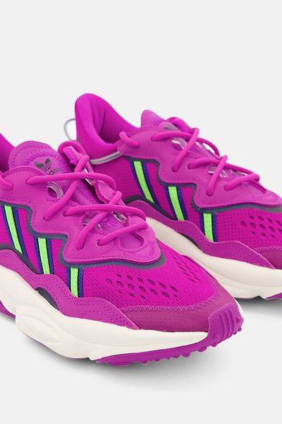 adidas Women Ozweego Lace Up Runing Shoes, Fuchsia Pink