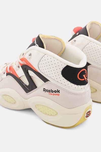 Reebok Men Question Pump Lace Up Basketball Shoes, White