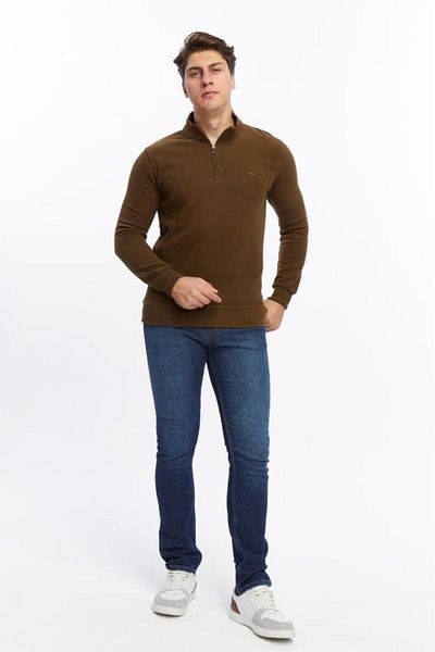 Rey Polo Judge Collar Zippered Thessaloniki Sweater
