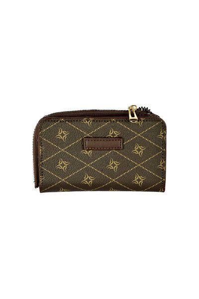 CüzCan Πορτοφόλι Classics Coffee Monogram με σχέδιο για γυναίκες