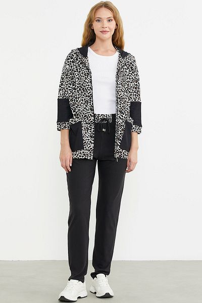 Sementa Set de buzunare cu model leopard - alb
