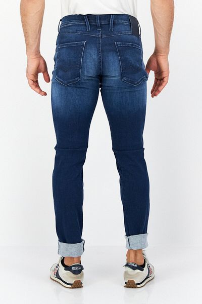 Replay Men Slim Fit Wash Stretchable Denim, Navy Blue