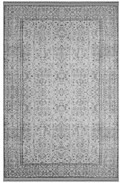 kilim home Mars 2194 Gri Antrasit Etnik Vintage Desenli Dokuma Taban Halı