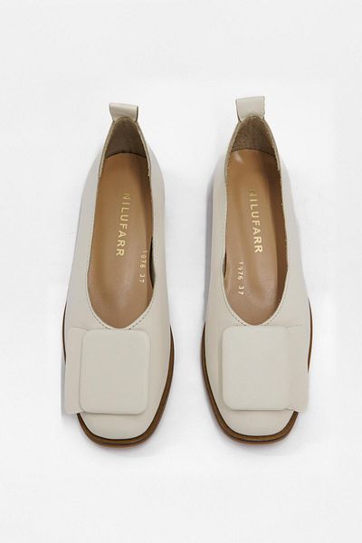 NILUFARR Rilinda Beige Women's Ballerinas - Genuine Leather
