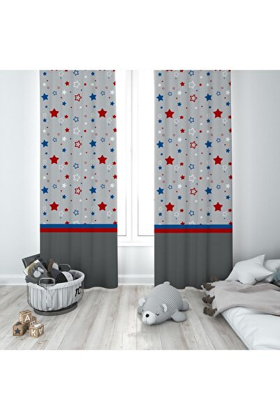 MEKTA HOME Cortina de fundal cu stele colorate pentru camera bebelușilor și c...