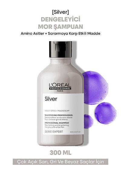 L'oreal Professionnel Expert Silver Color Balancer - For Very Light Blonde, Gray and White Hair M