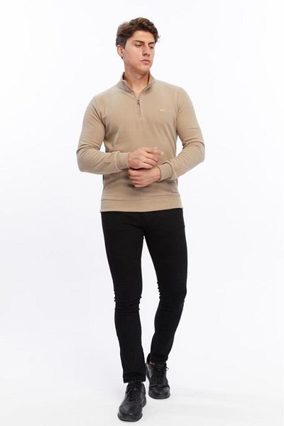 Rey Polo Judge Collar Zippered Thessaloniki Sweater