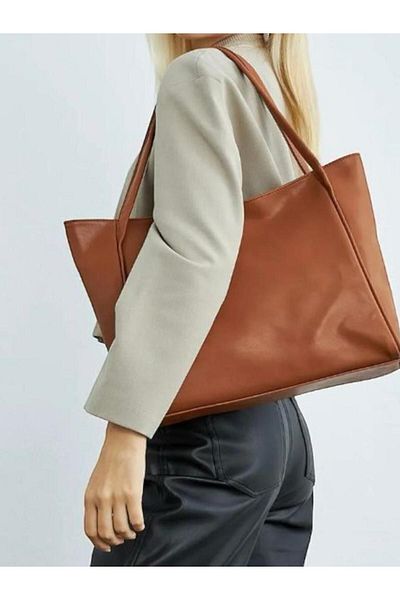 Mercan Stores Large Size Soft Leather Arm and Shoulder Bag