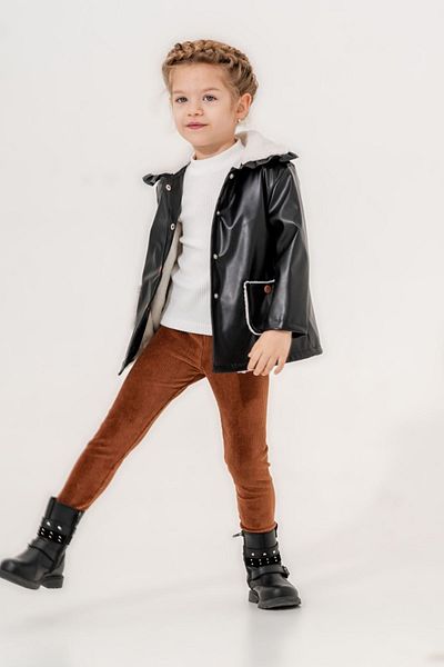 Minigimin Cicileri Girl's Black Mini's Flowers and Coat Pocket Detailed Suit