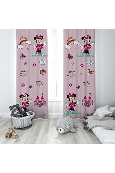MEKTA HOME Dečija soba za bebe i decu Minnie Mouse Dva krila Zavesa za draper...