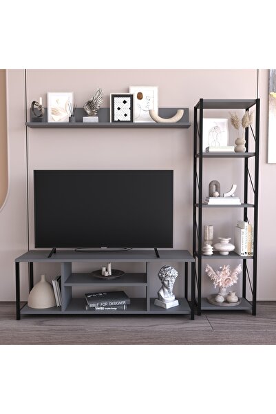 Remaks Jattebo 160 Cm Tv Ünitesi Seti Yaşam Ünitesi Seti  Metal  Antrasit