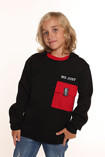 Cansın Mini Φούτερ με κουκούλα για αγόρια με φλις 9-14 ετών 14157