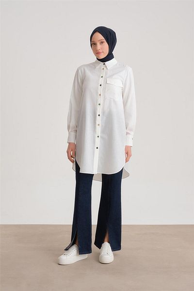Armine Ort4371 Model Camel Patterned Tunic