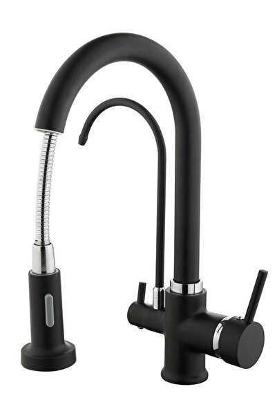 Vilas Madrid Water Purifier 3 Outlet Black Chrome Kitchen Sink Faucet