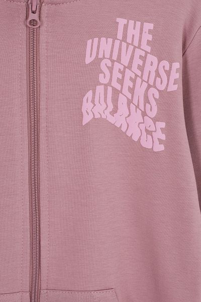 Cansın Mini Σετ φόρμας για κορίτσια με κουκούλα Pink Universe με κουκούλα 16799