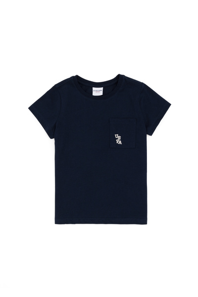 U.S. Polo Assn. Erkek Çocuk Lacivert Bisiklet Yaka Tişört 50298096-VR033
