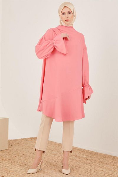 Armine Candy Pink Flounce Tunic - 23Y4423