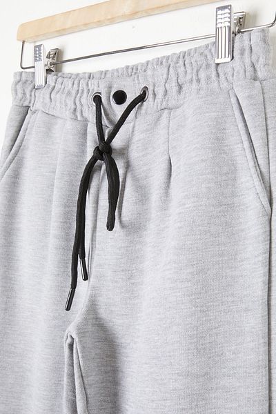 Cansın Mini Gray Elastic Waist Double Leg Boy's Sweatpants 16531